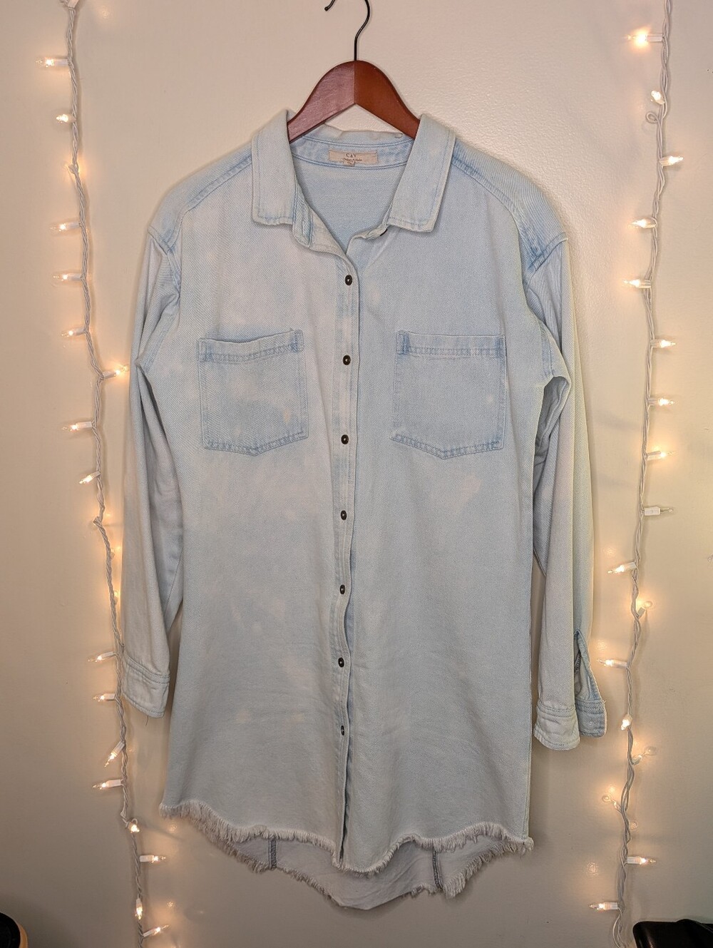 Women's Chambray Denim Shirt Dress - Size M